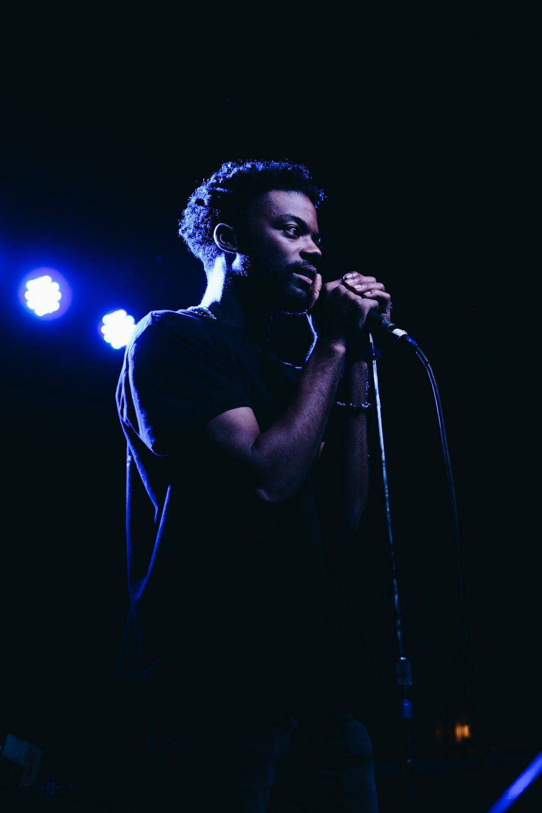 male singer on stage